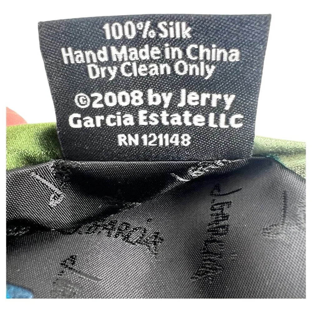 Jerry Garcia Silk Tie Blue Green Desert Storm Limited‎ ED Collection 47 Abstract